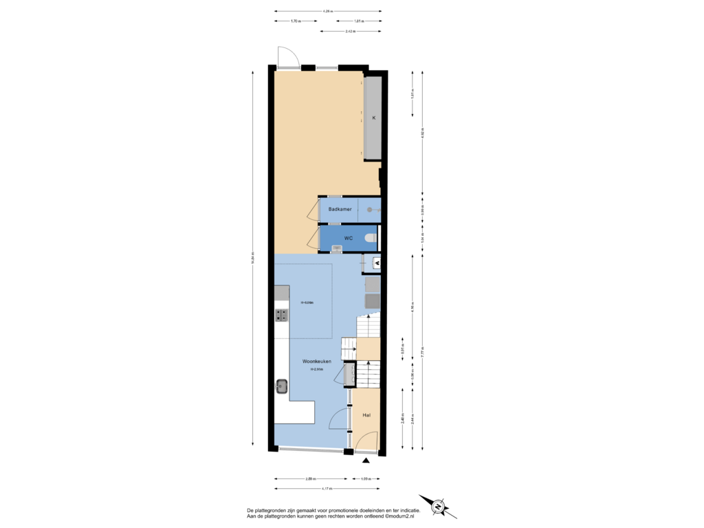 Bekijk plattegrond van Begane Grond van Voorstraat 48