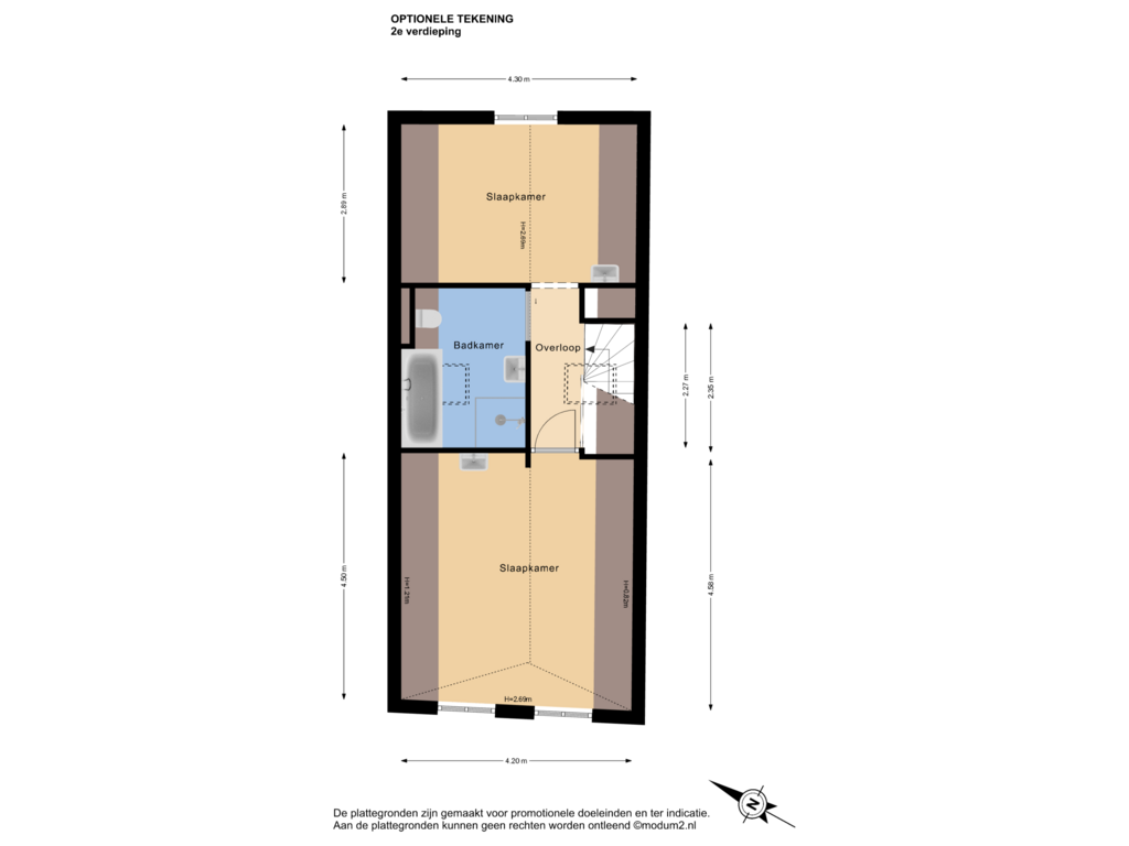 Bekijk plattegrond van 2e Verdieping (optioneel) van Voorstraat 48