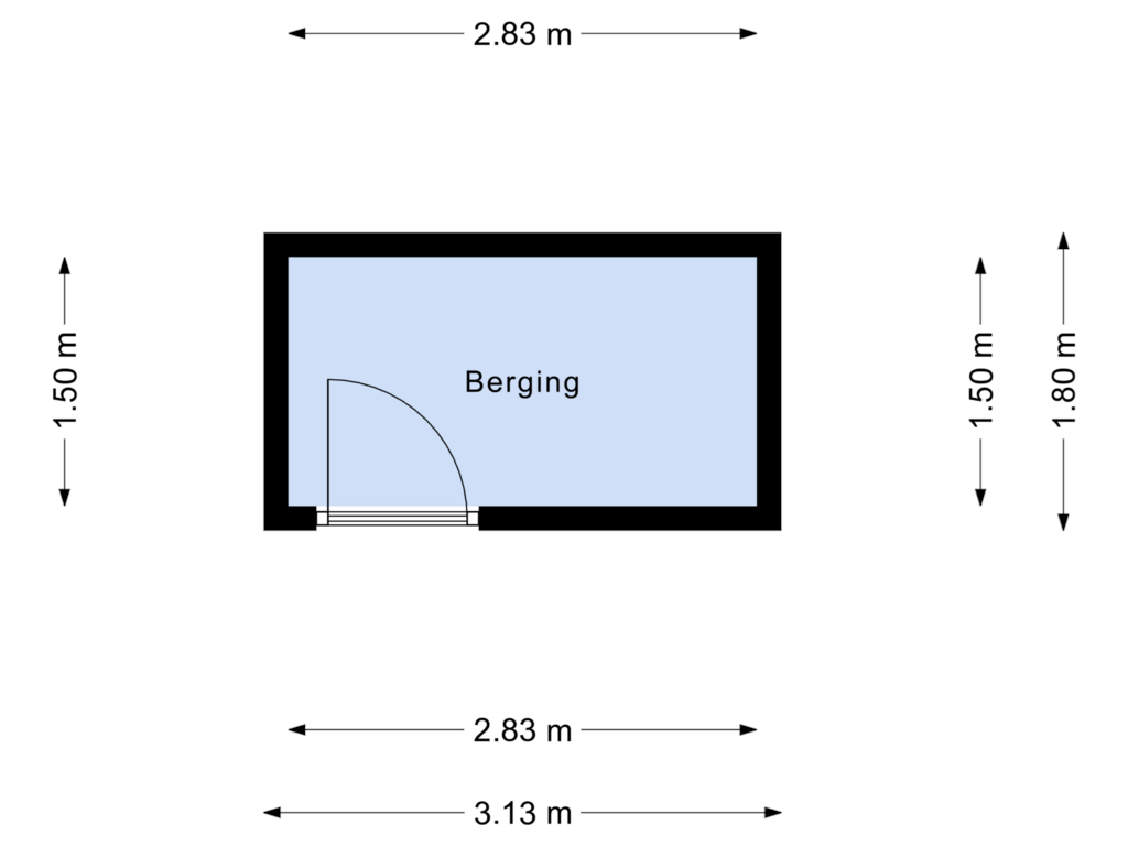 View floorplan of Berging of Van Someren-Downerlaan 74