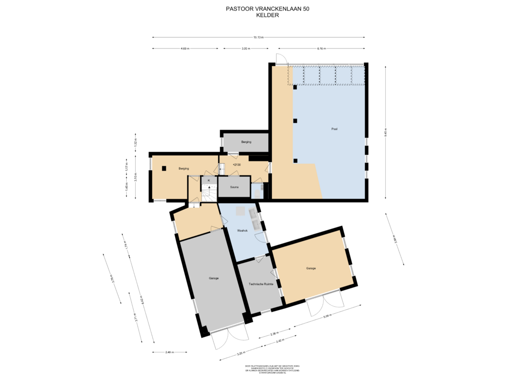 View floorplan of Kelder of Pastoor Vranckenlaan 50