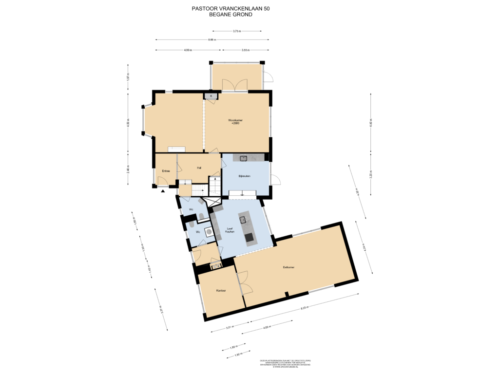 View floorplan of Begane grond of Pastoor Vranckenlaan 50