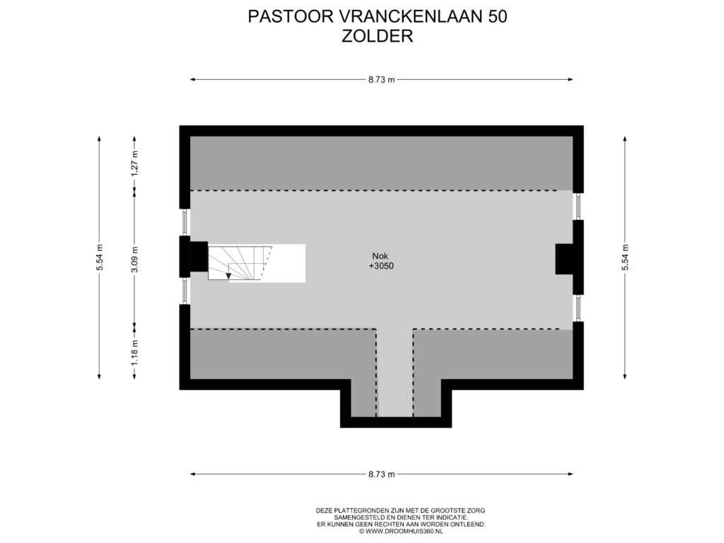 View floorplan of Zolder of Pastoor Vranckenlaan 50