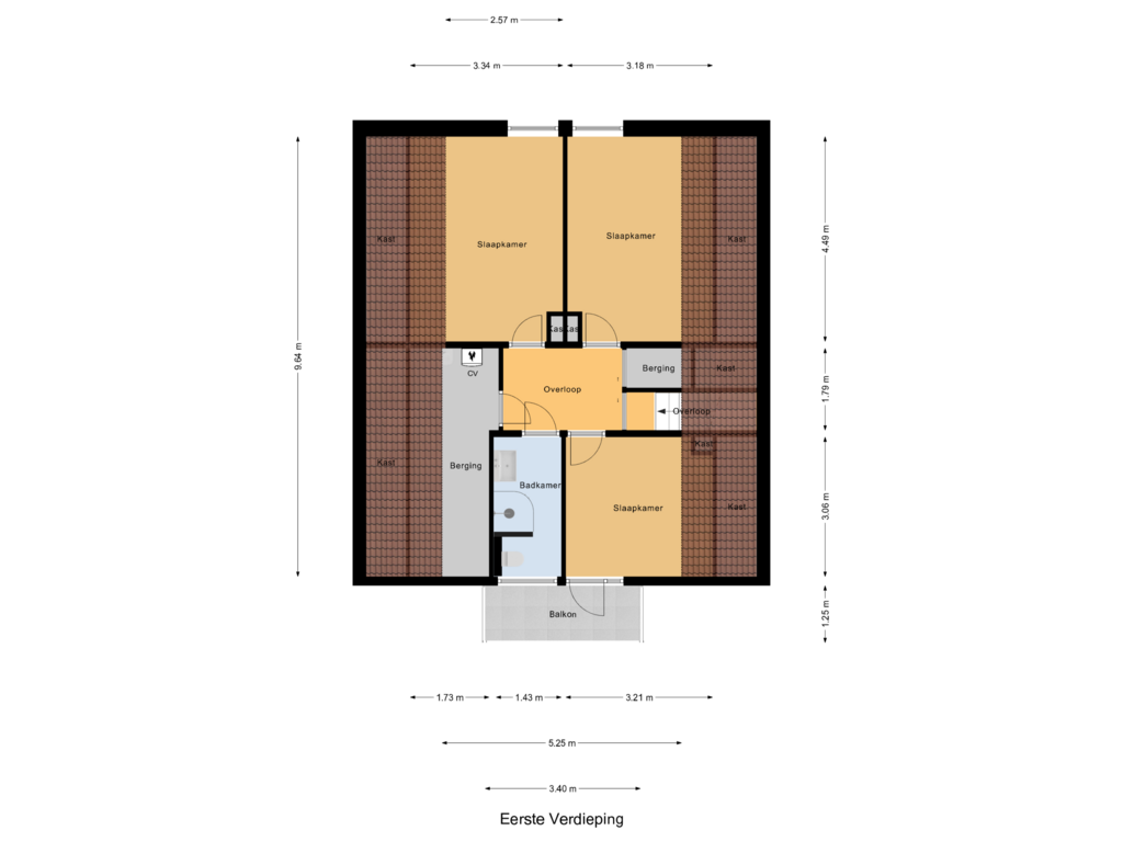 Bekijk plattegrond van Eerste Verdieping van Westerenban 20