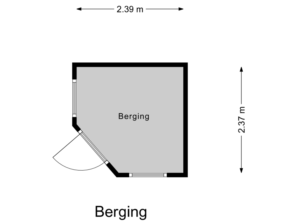 Bekijk plattegrond van Berging van Westerenban 20