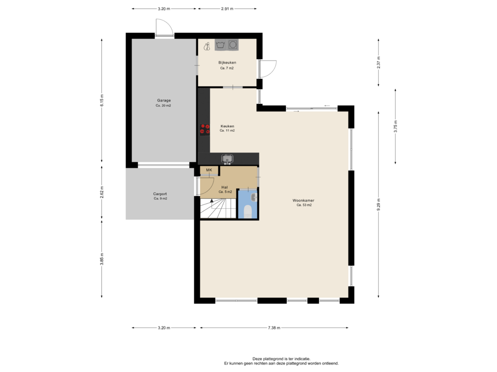 Bekijk plattegrond van Begane grond van Hoefslag 14