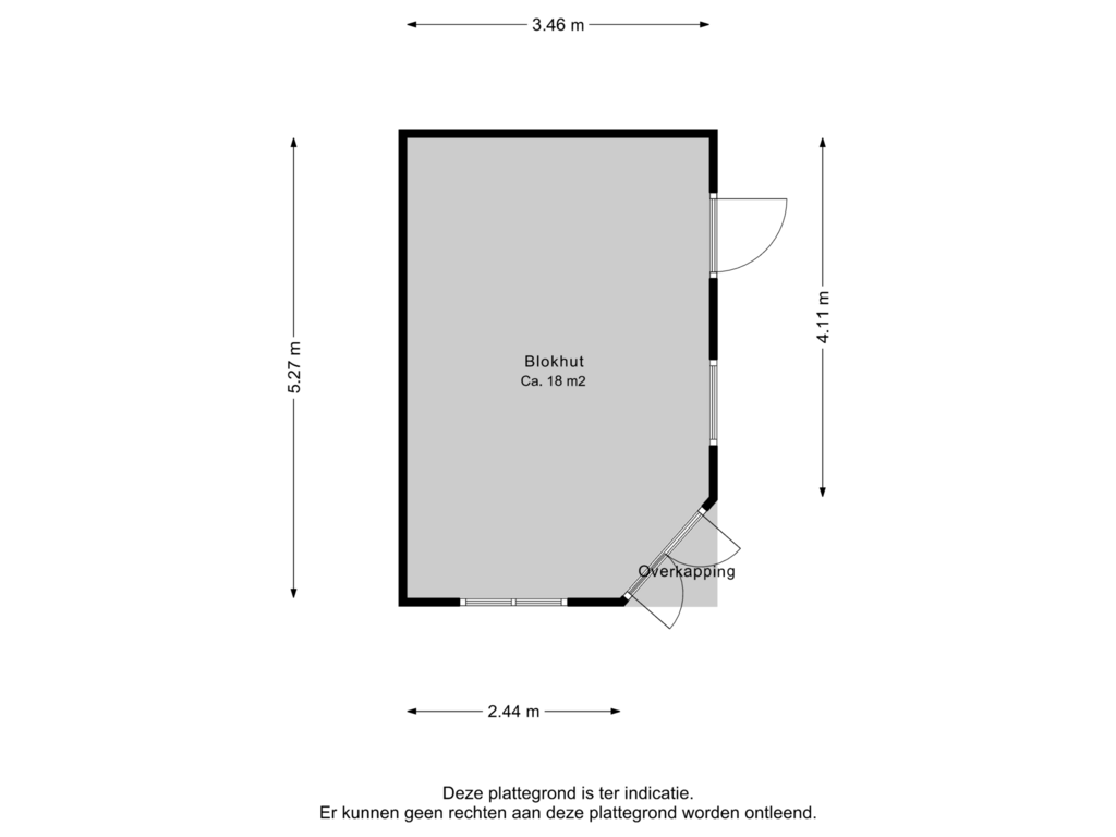 Bekijk plattegrond van Blokhut van Hoefslag 14