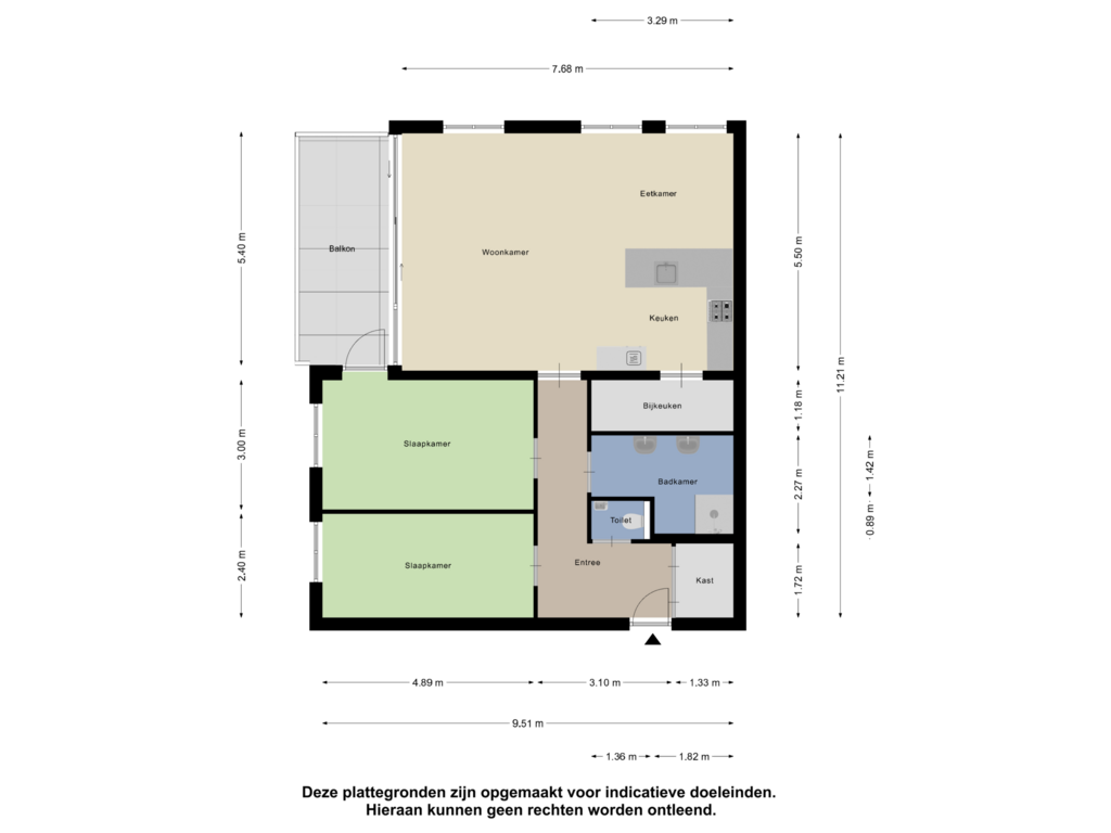 Bekijk plattegrond van Appartement van Johan David Zocherstraat 8