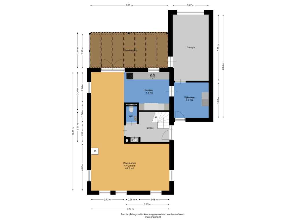 Bekijk plattegrond van Begane Grond van Harstawei 1-F