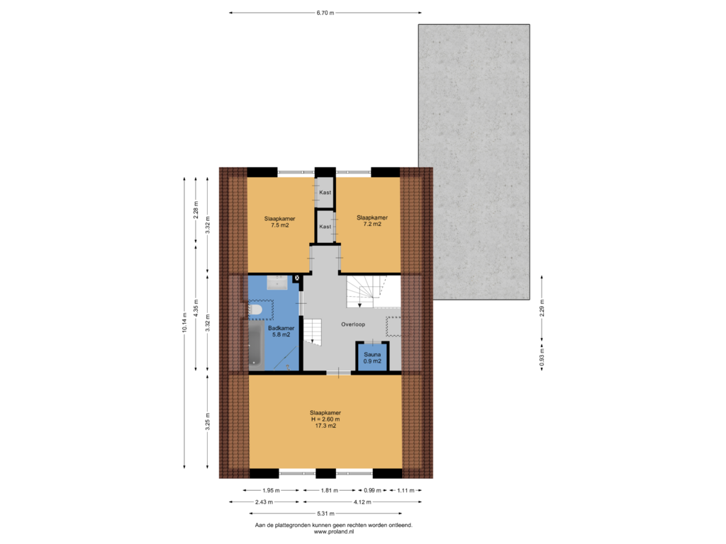 Bekijk plattegrond van 1e Verdieping van Harstawei 1-F