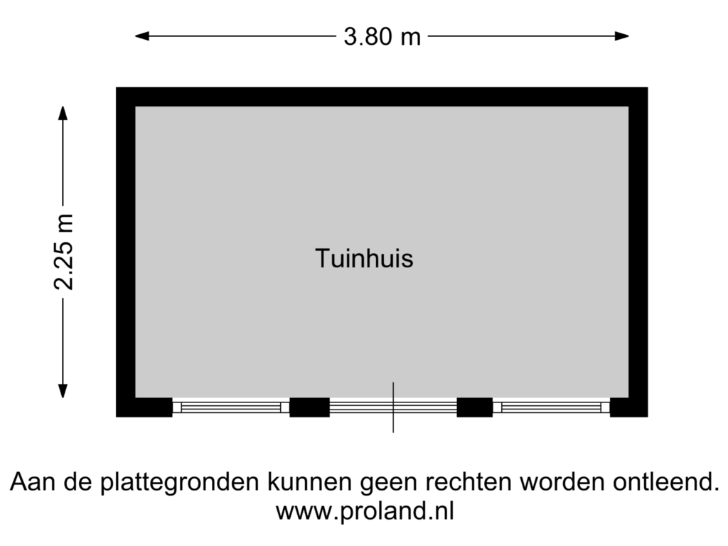 Bekijk plattegrond van Tuinhuis van Harstawei 1-F