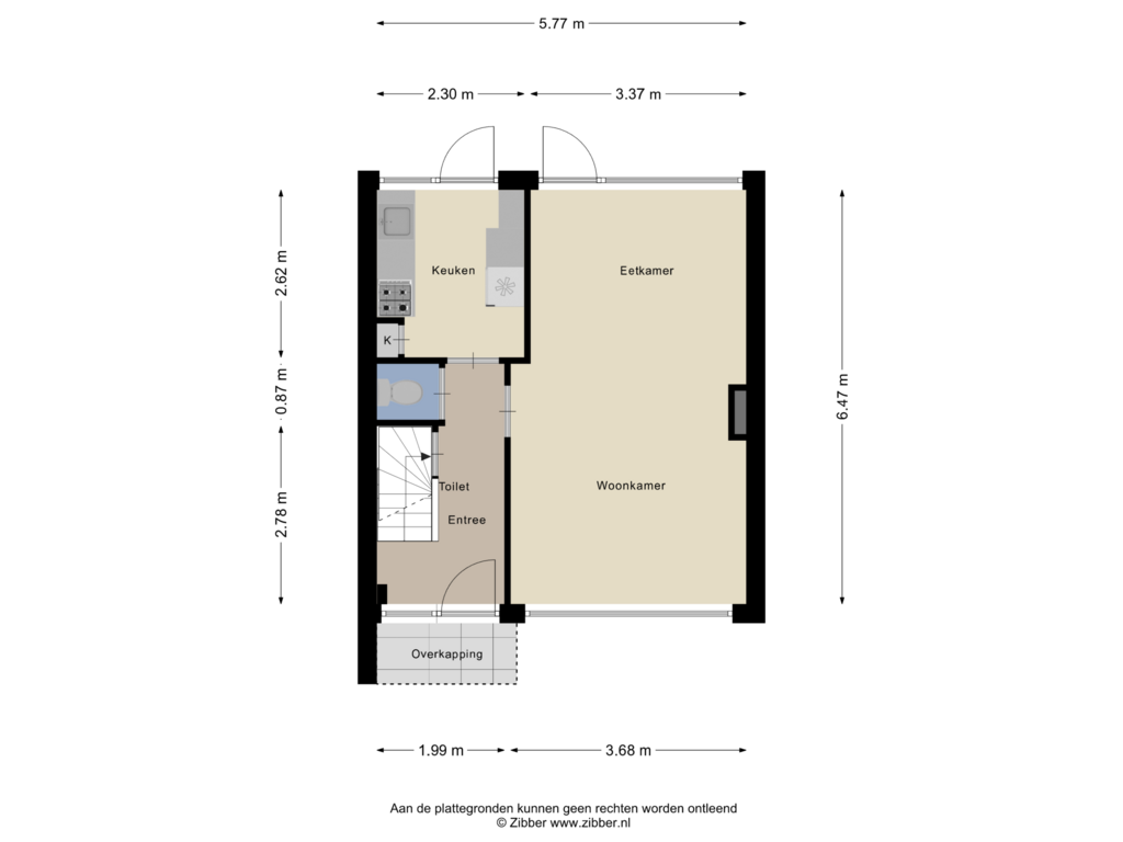 View floorplan of Begane grond of Seringenstraat 64