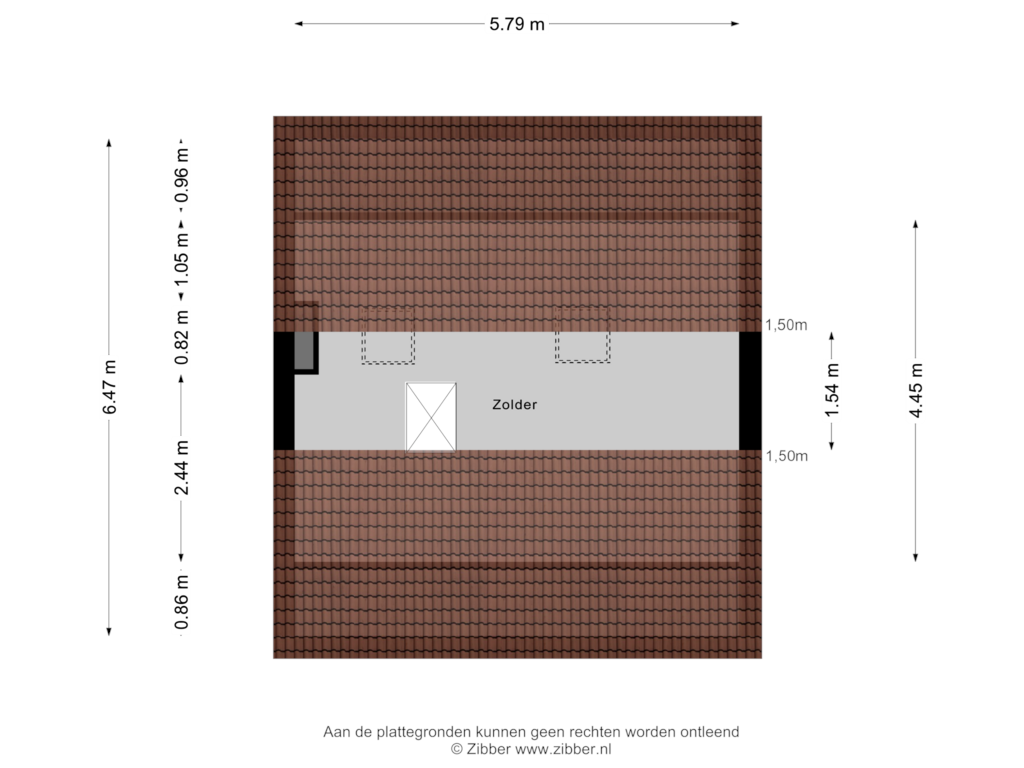 View floorplan of Zolder of Seringenstraat 64