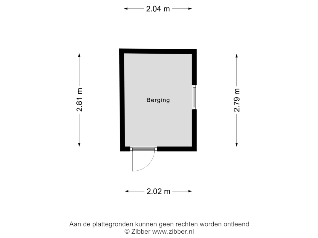 View floorplan of Berging of Seringenstraat 64