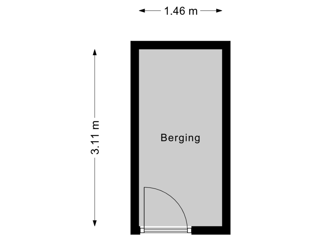 View floorplan of Berging of Rembrandtweg 27-A