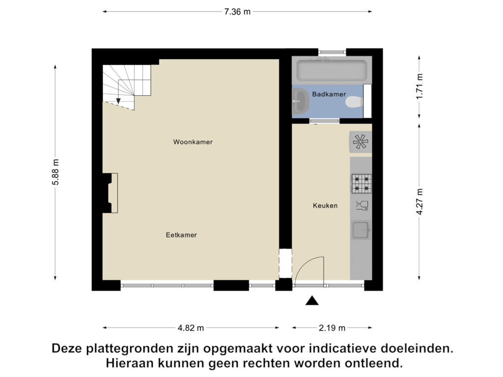 Bekijk plattegrond van Begane Grond van Kerkstraat 7-A