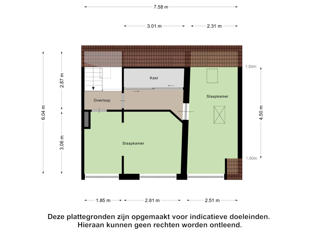 Bekijk plattegrond van Eerste Verdieping van Kerkstraat 7-A