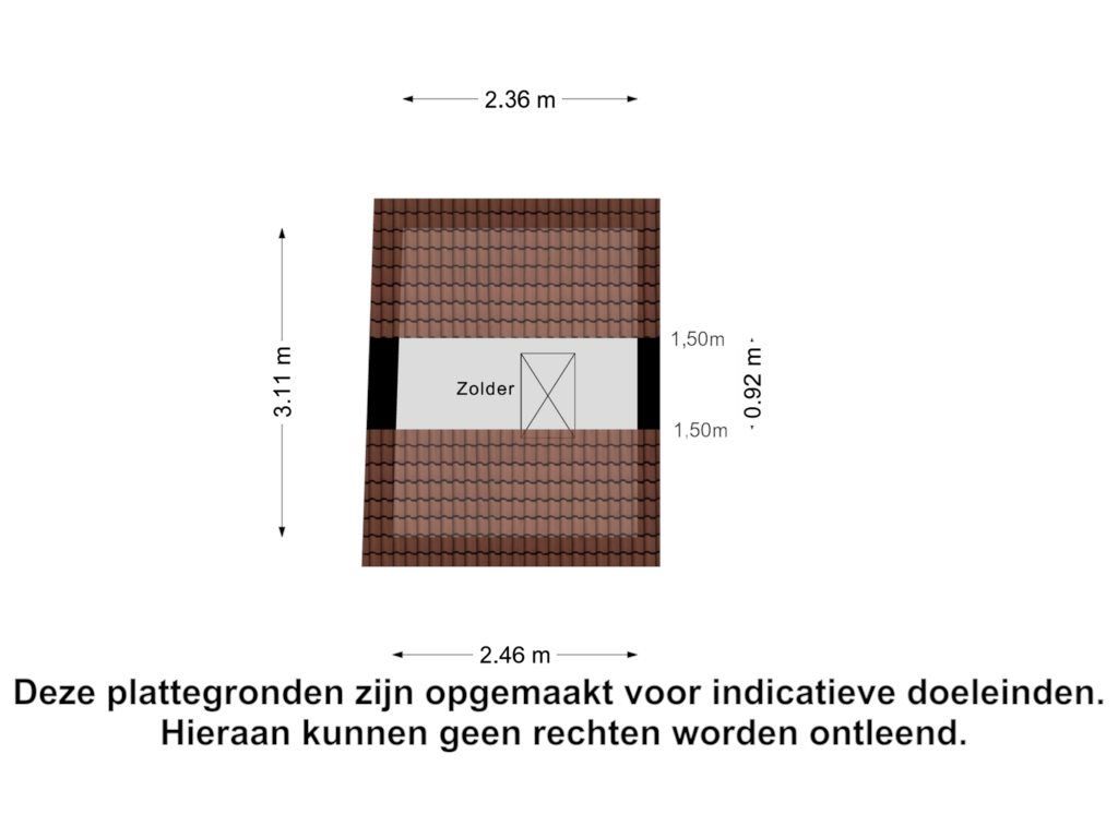 Bekijk plattegrond van Zolder van Kerkstraat 7-A