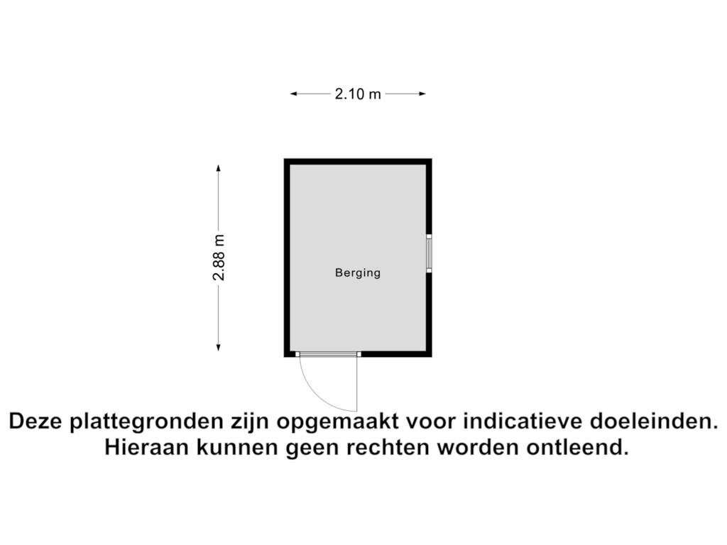 Bekijk plattegrond van Berging van Kerkstraat 7-A