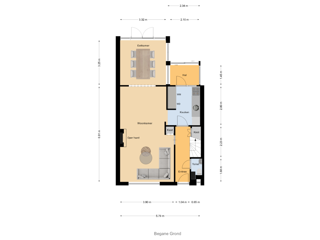 Bekijk plattegrond van Begane Grond van Van Doornlaan 34