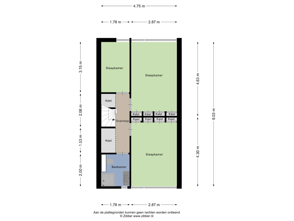 View floorplan of Eerste Verdieping of Vecht 27