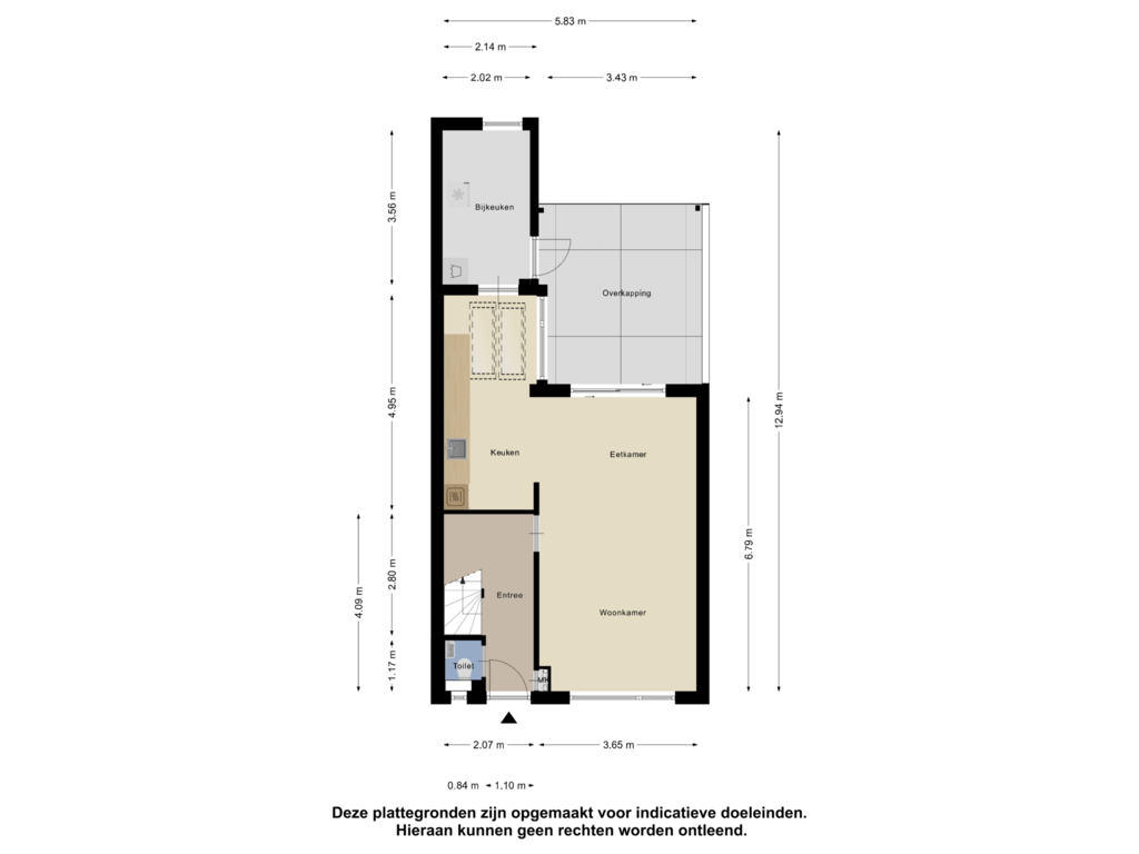 Bekijk plattegrond van Begane Grond van Heemstrastraat 18