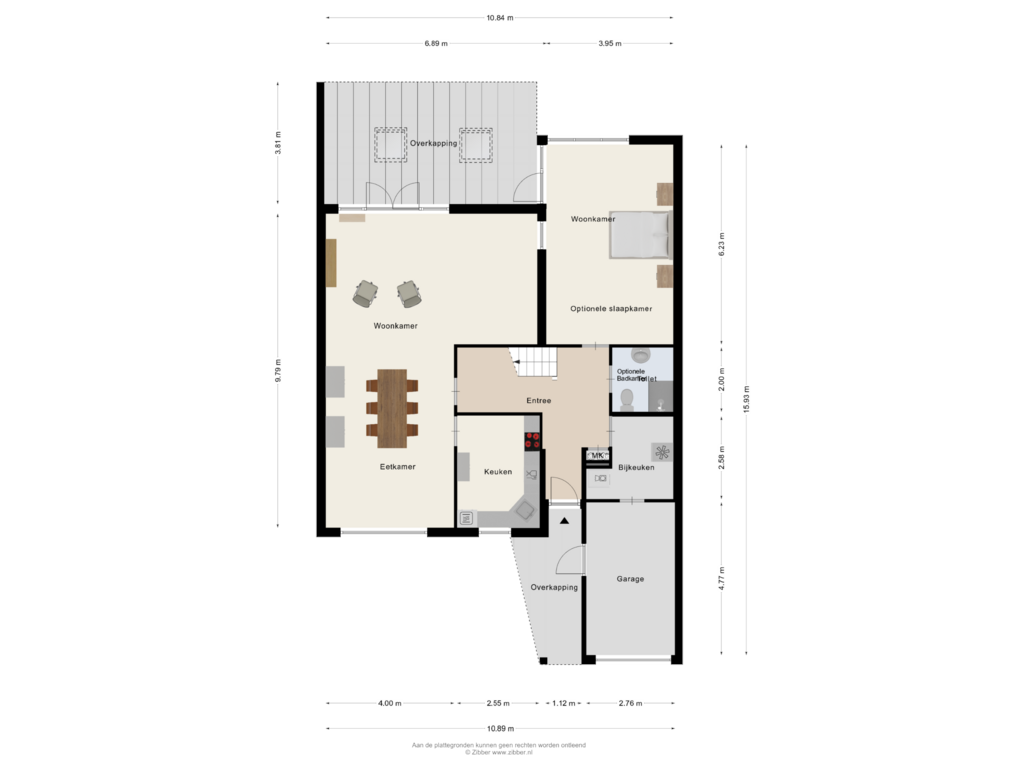 Bekijk plattegrond van Optionele indelingsplattegrond van Opaal 4