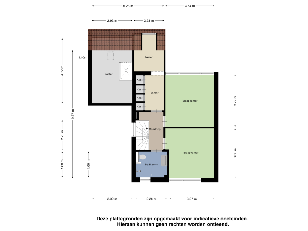 Bekijk plattegrond van Eerste Verdieping van Korenbloemstraat 5