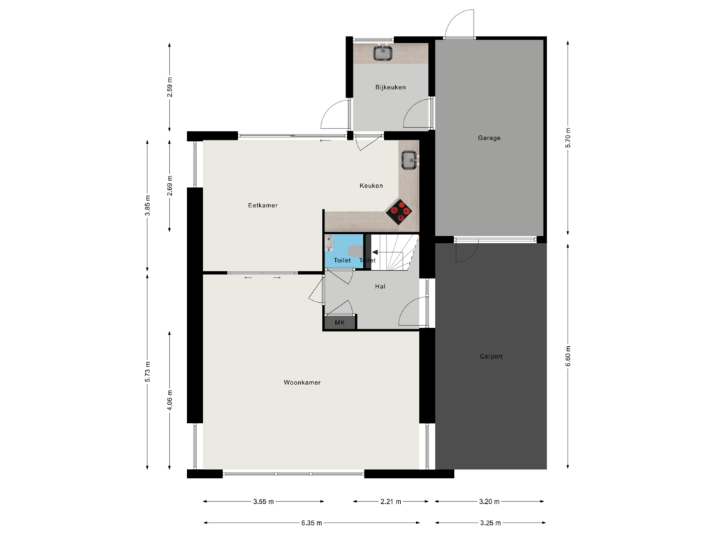 View floorplan of Begane grond of Tureluur 8