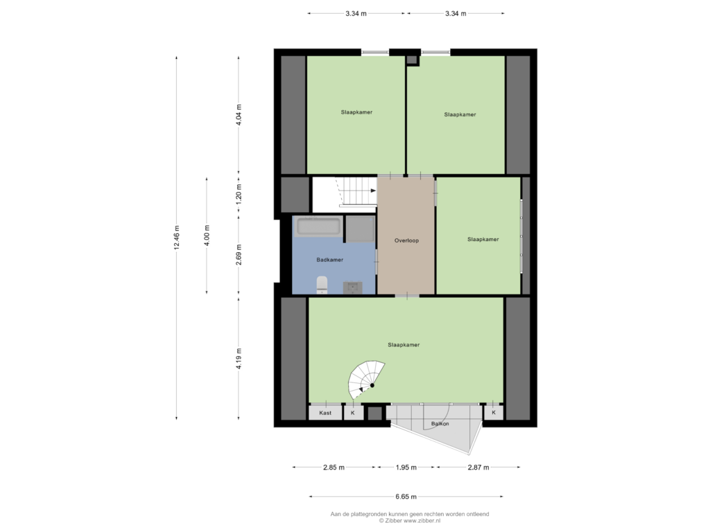 View floorplan of Eerste Verdieping of Schoolweg 14