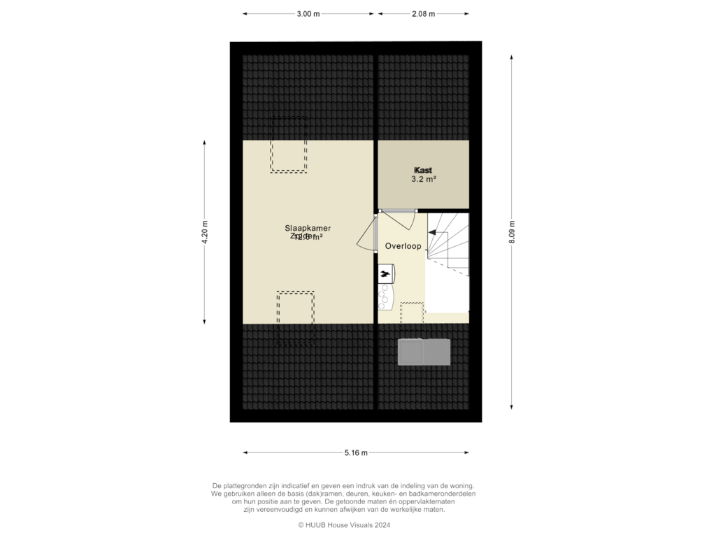 Bekijk plattegrond van 2e Verdieping van Palladiostraat 100