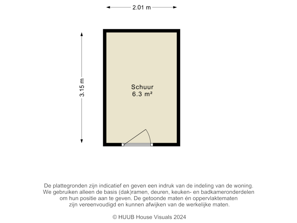 Bekijk plattegrond van Schuur van Palladiostraat 100