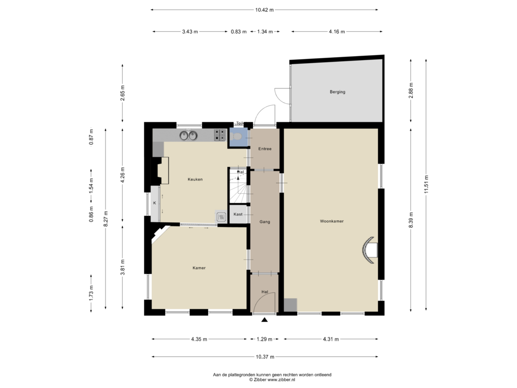 Bekijk plattegrond van Begane Grond van Kerkplein 13