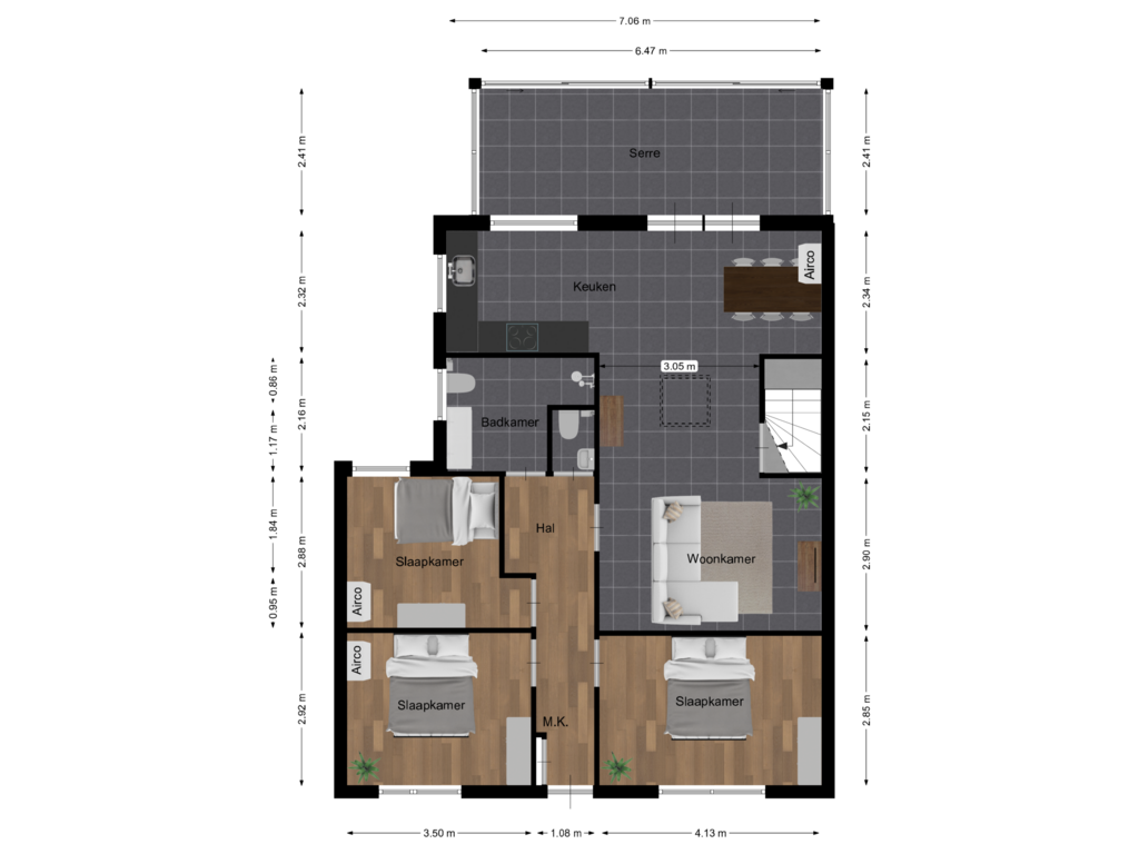 View floorplan of Begane grond of Brederodestraat 28