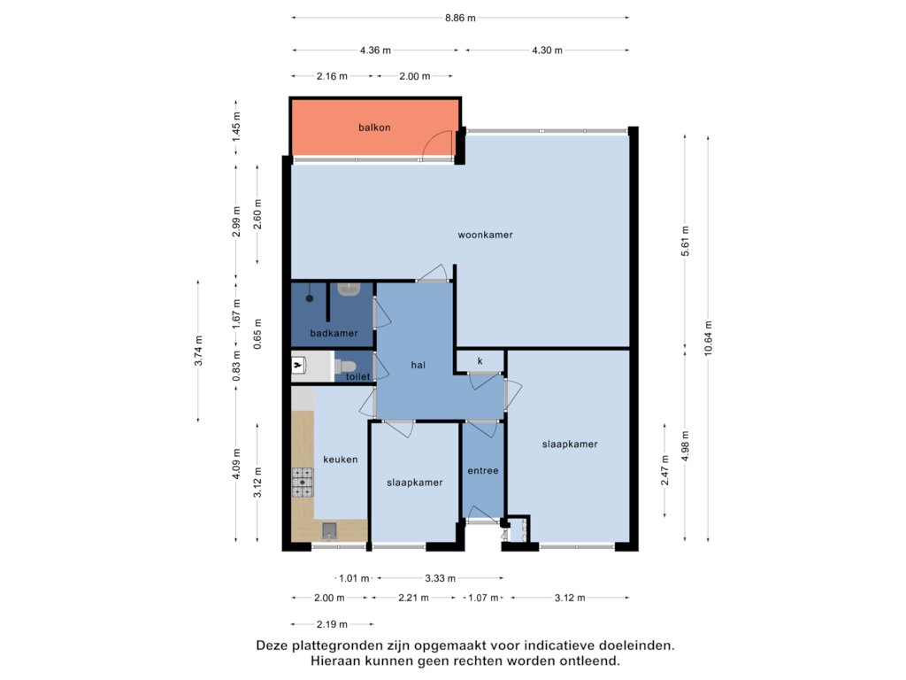 Bekijk plattegrond van Appartement van Godijn van Dormaalstraat 106