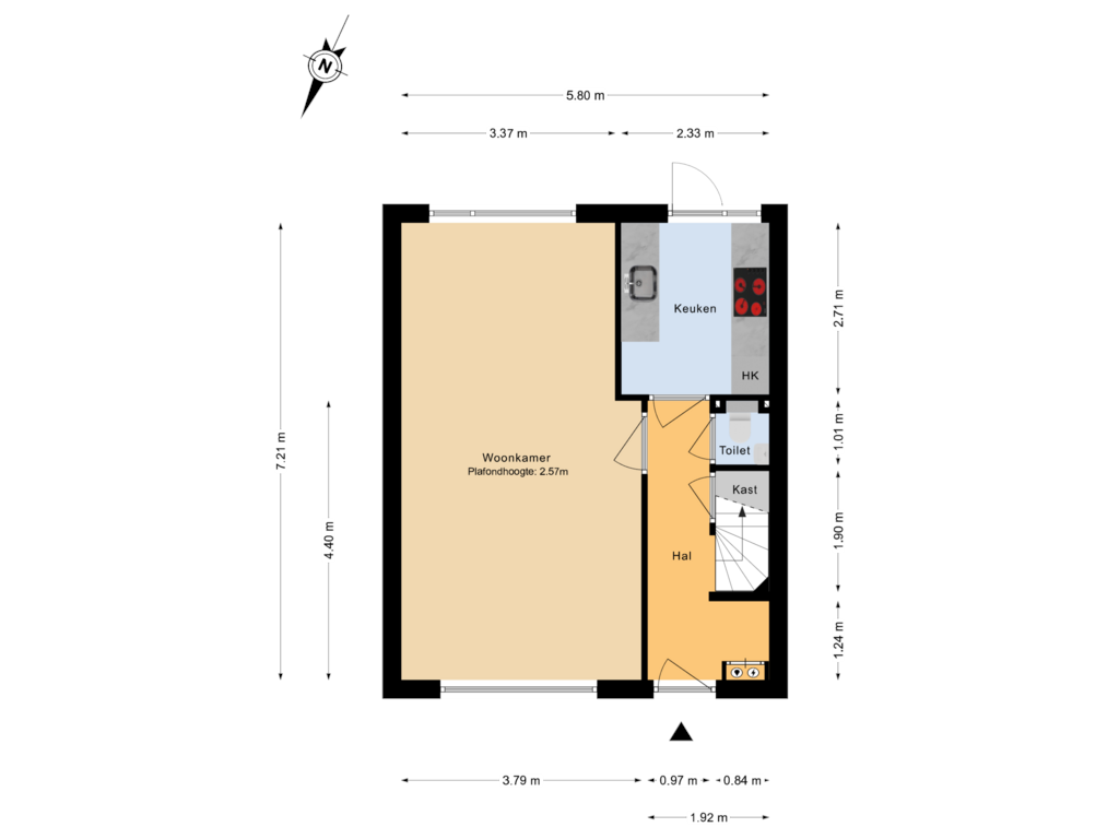 Bekijk plattegrond van Begane grond van Sportlaan 117