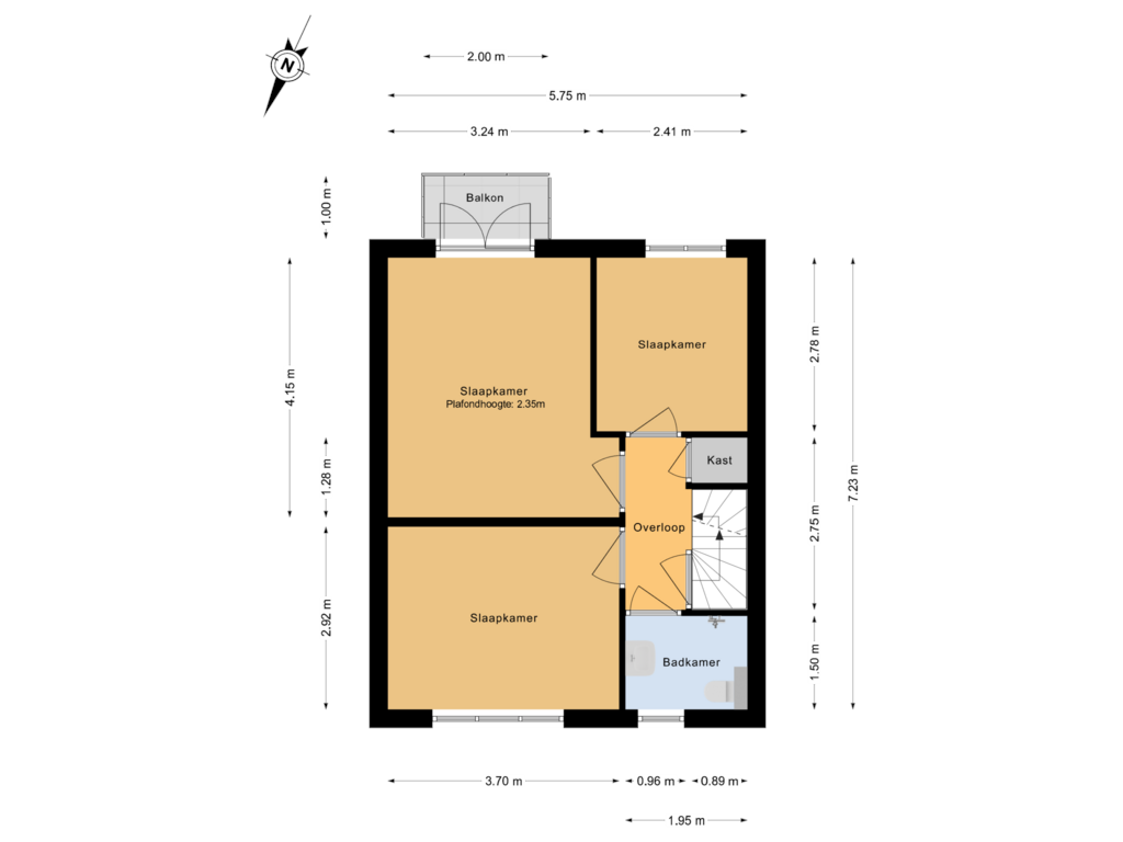 Bekijk plattegrond van 1e verdieping van Sportlaan 117