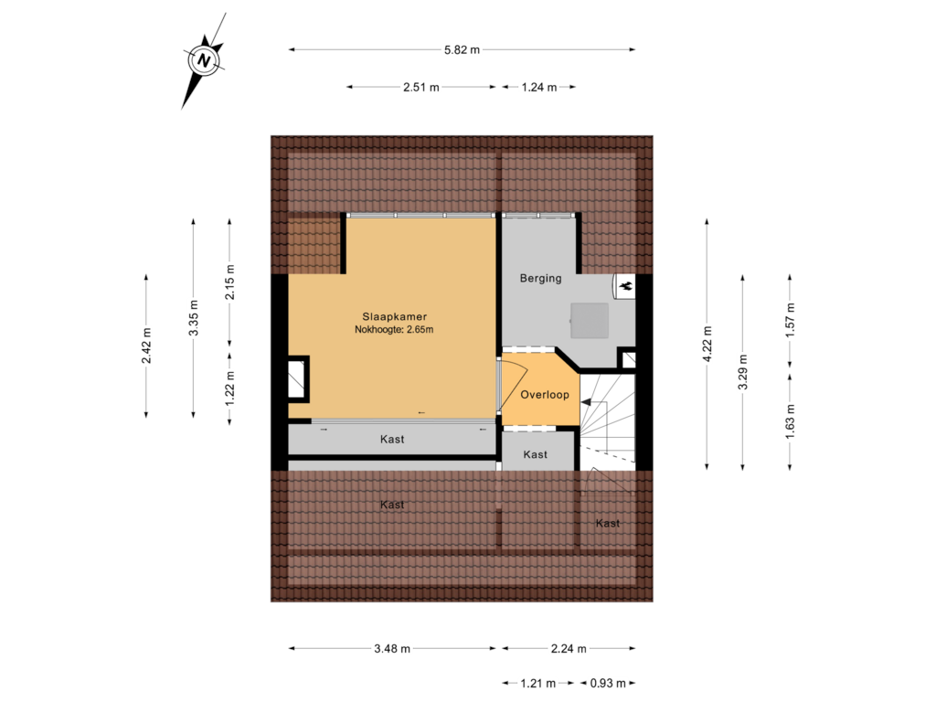 Bekijk plattegrond van 2e verdieping van Sportlaan 117