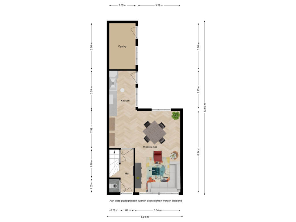 View floorplan of Begane grond Bernhardstraat, Terneuzen of Bernhardstraat 29