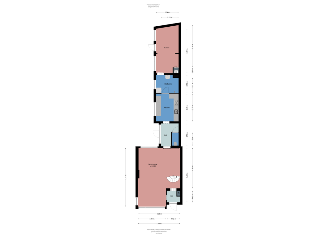 View floorplan of Begane Grond of Populierenlaan 34