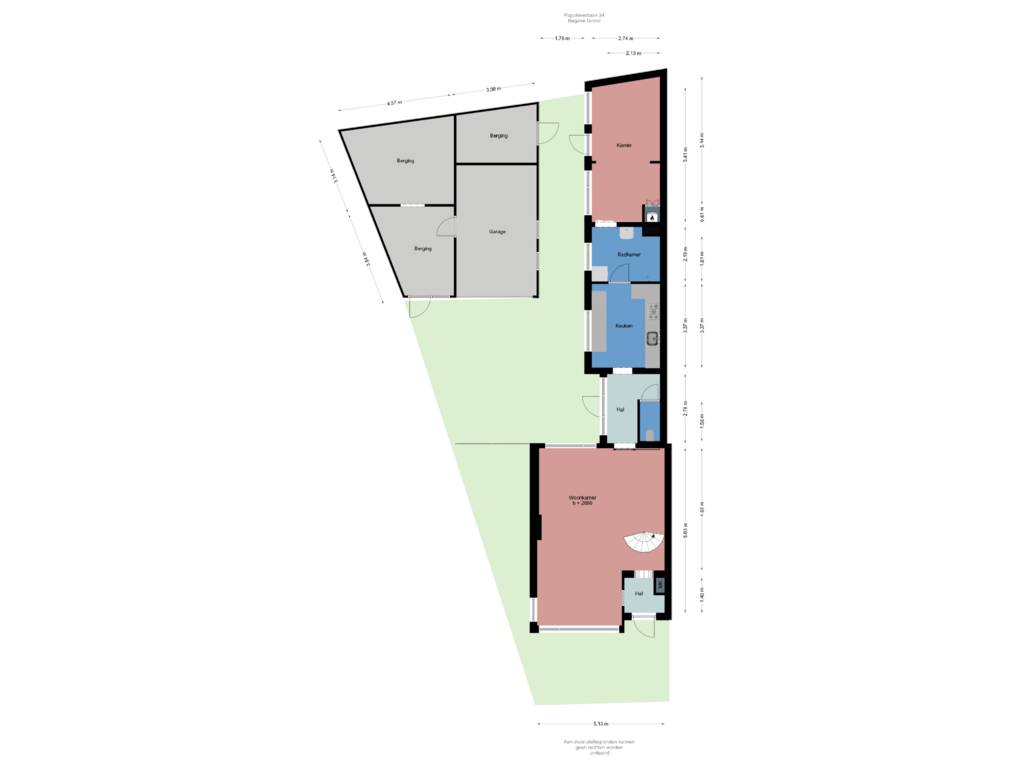 View floorplan of Situatie of Populierenlaan 34