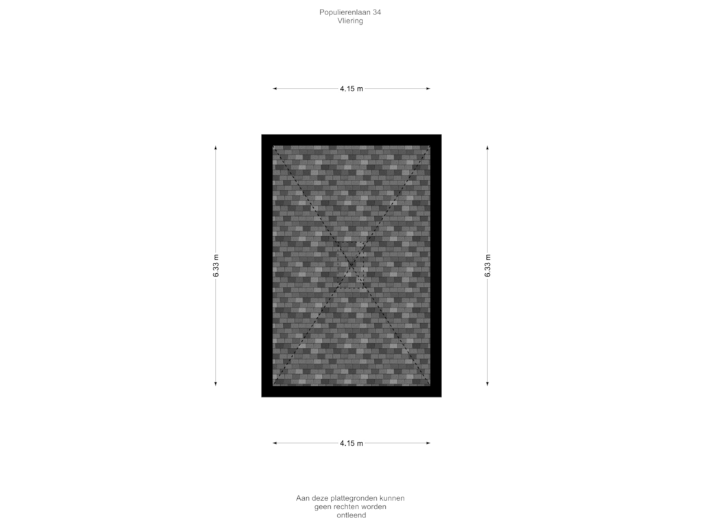 View floorplan of Vliering of Populierenlaan 34