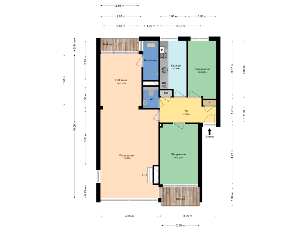 Bekijk plattegrond van Appartement van Moeflonstraat 113