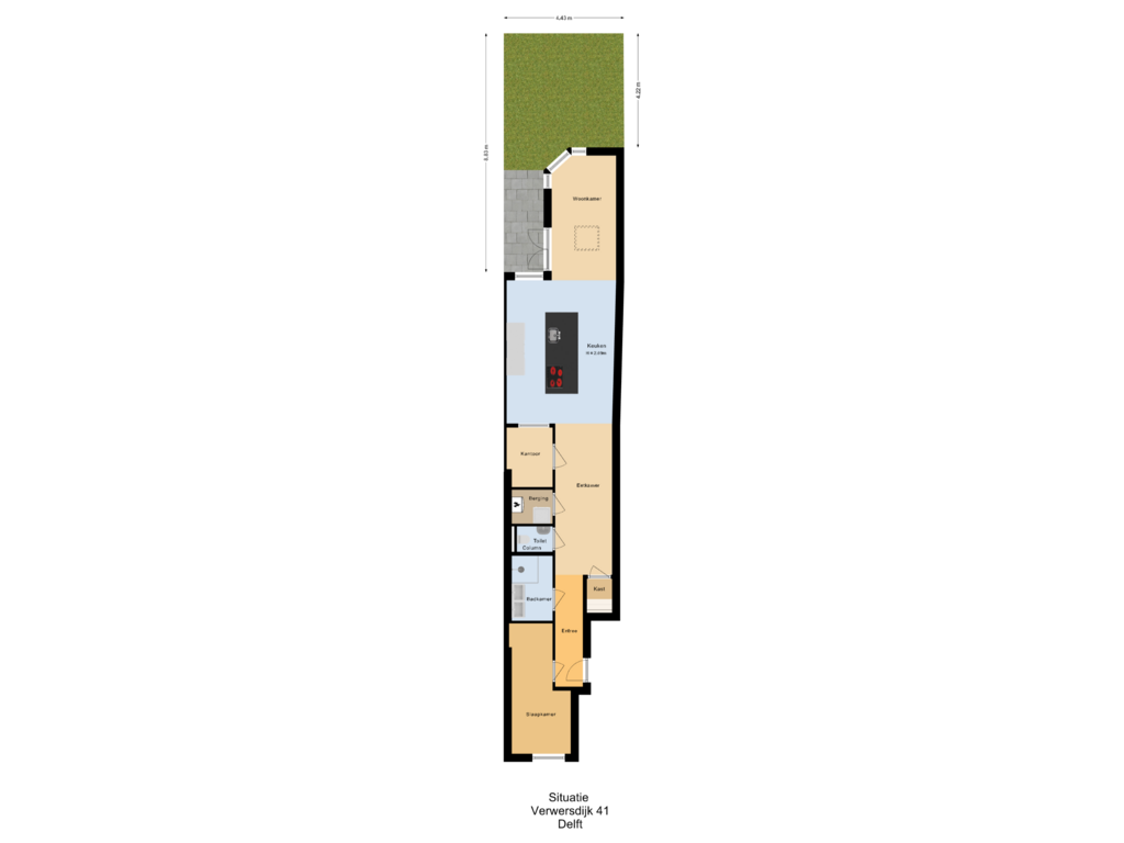 Bekijk plattegrond van Situatie van Verwersdijk 41