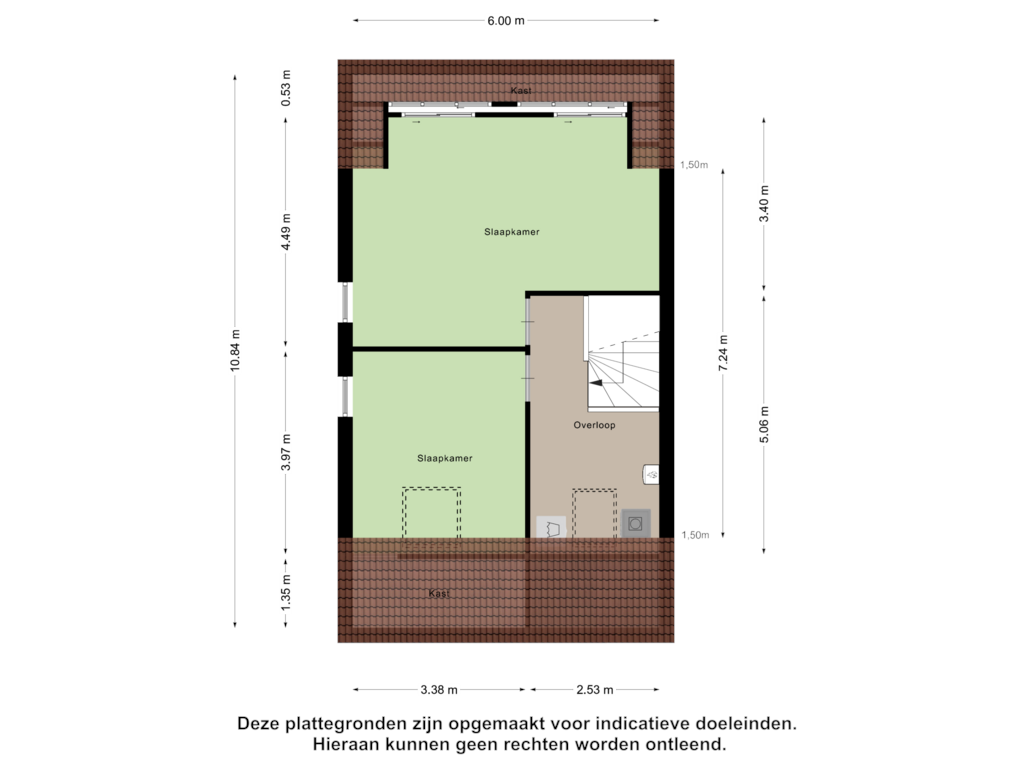 View floorplan of Tweede Verdieping of Einsteinlaan 45