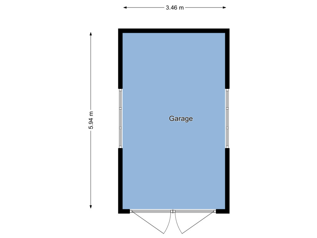 Bekijk plattegrond van Garage van Vredelaan 34