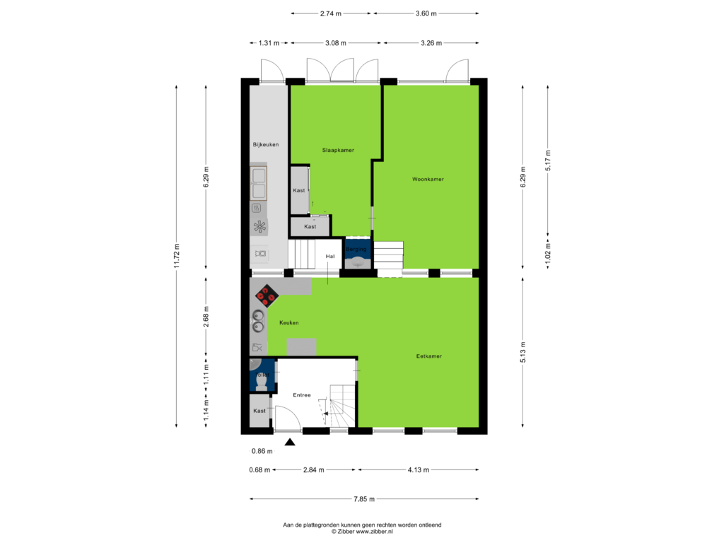 View floorplan of Begane Grond of Grote Kerkstraat 16