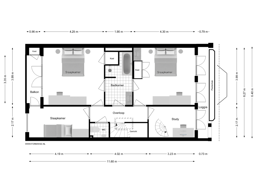 View floorplan of 2e VERDIEPING of Gerrit van der Veenstraat 17