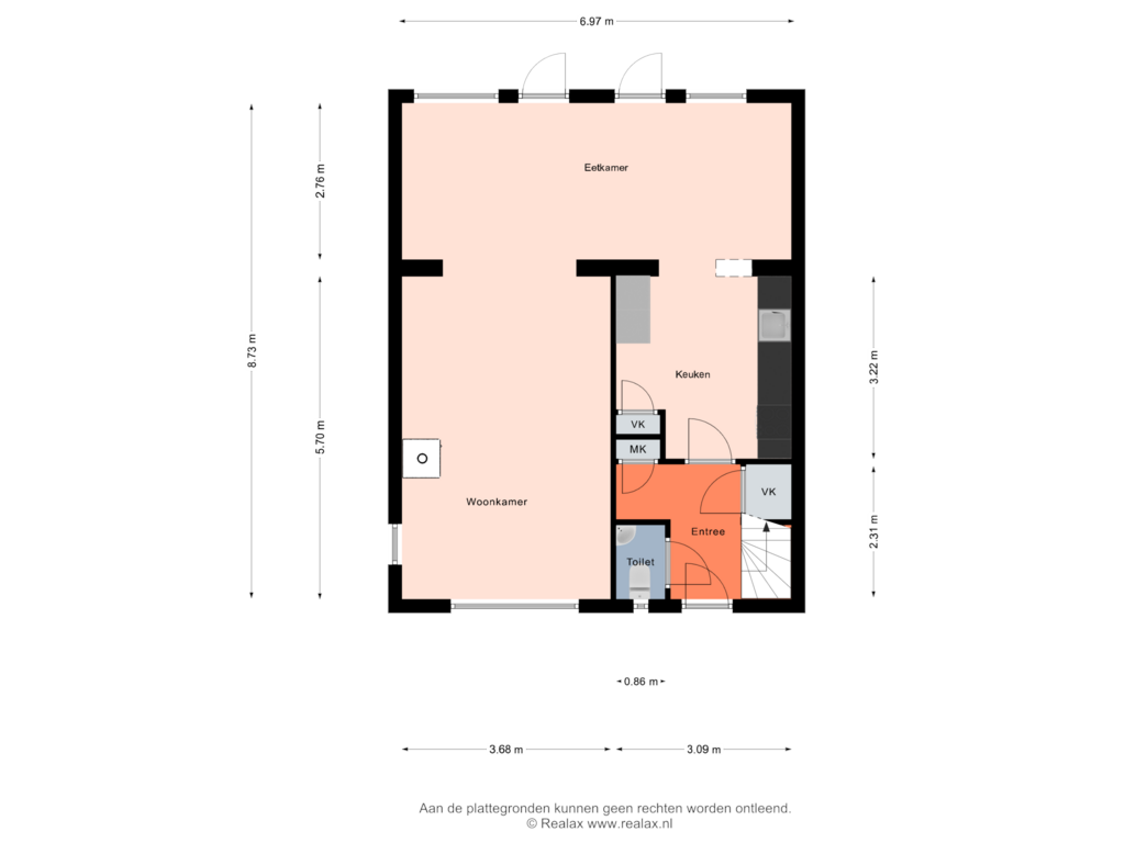 Bekijk plattegrond van Begane grond van Mr. van Sonstraat 11