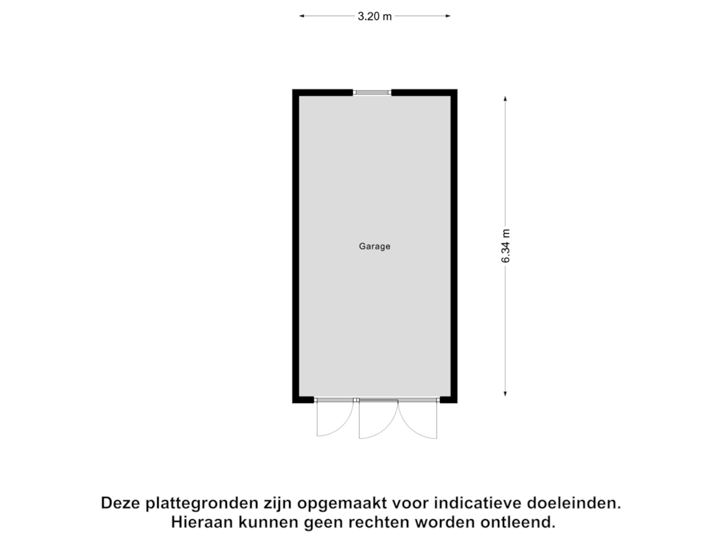 Bekijk plattegrond van Garage van Churchilllaan 22