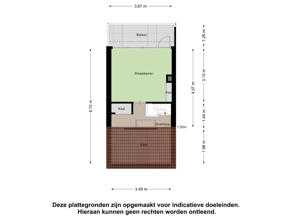 View floorplan of Tweede Verdieping of Kerkweg 29